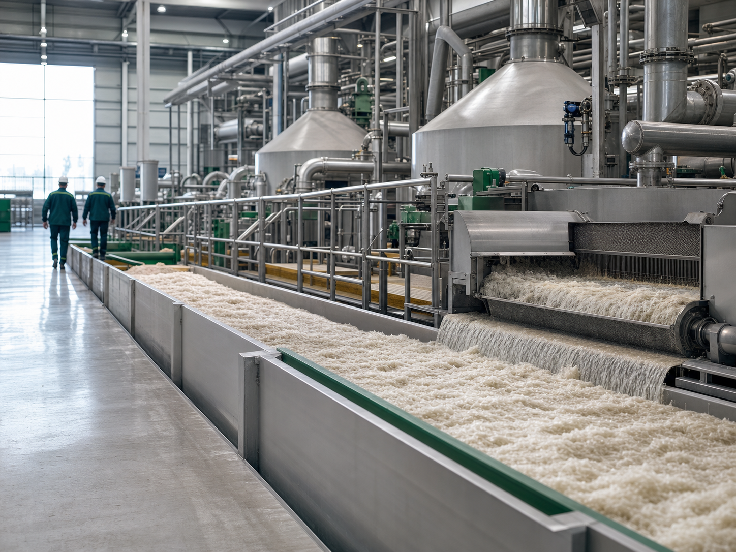 Fibre pulp processing line