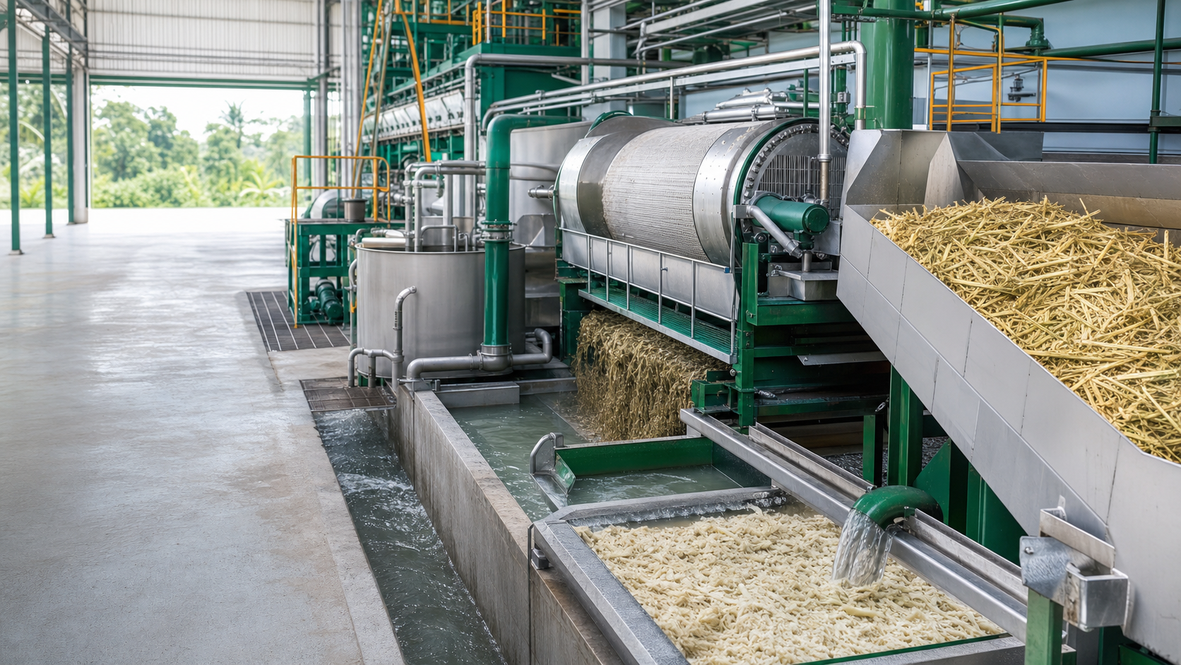Agro-residue wet washing equipment